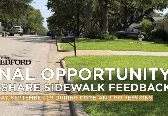 Bedford Offers Final In-Person Chance to Share Sidewalk Feedback