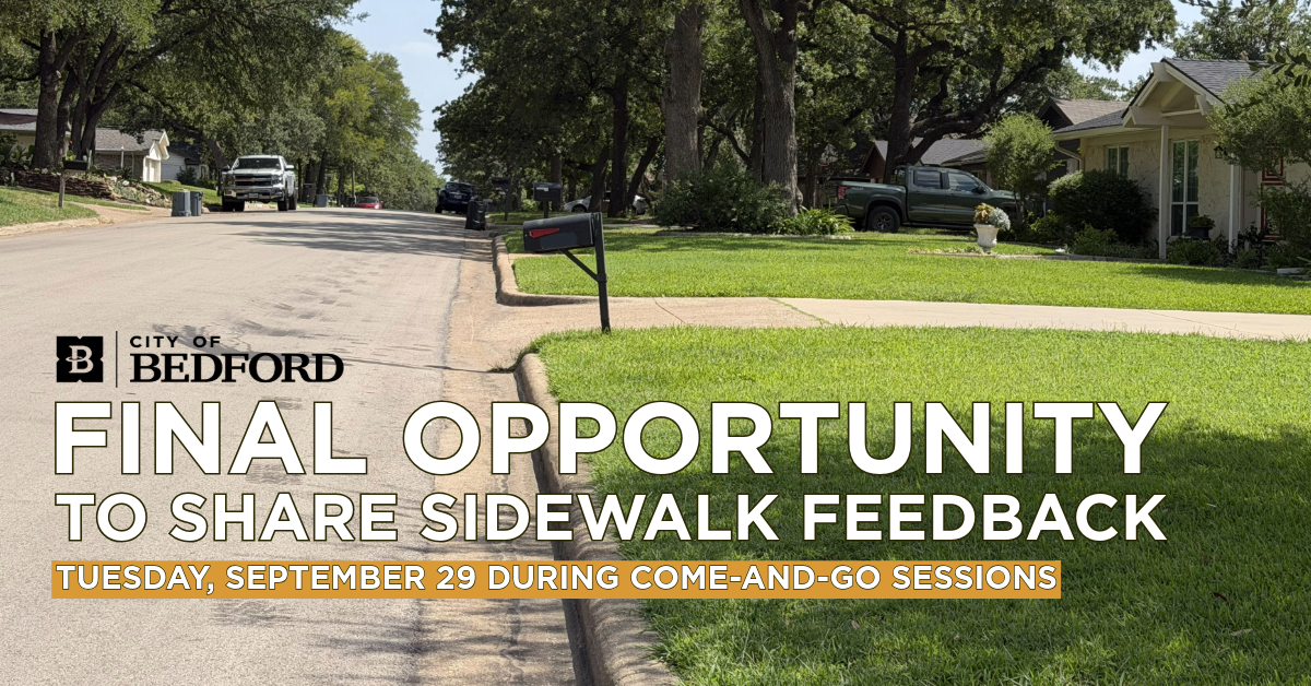 Bedford Offers Final In-Person Chance to Share Sidewalk Feedback