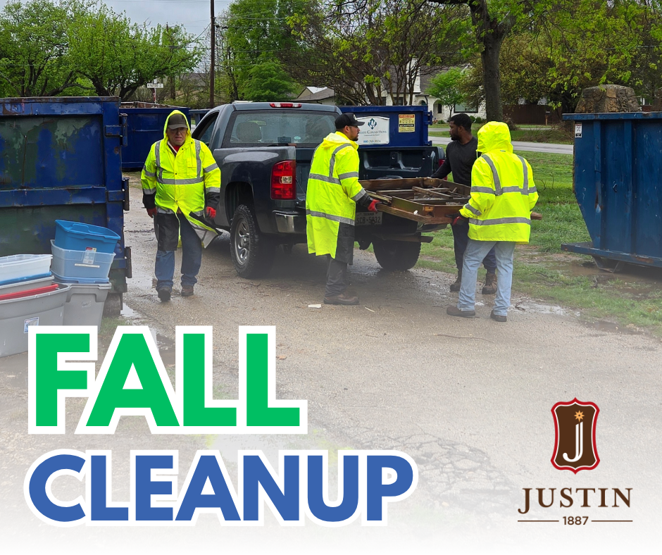 Justin to Host Fall Clean-Up Event Oct. 17