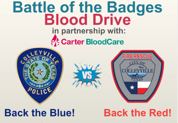 Colleyville to host Battle of the Badges Blood Drive in October