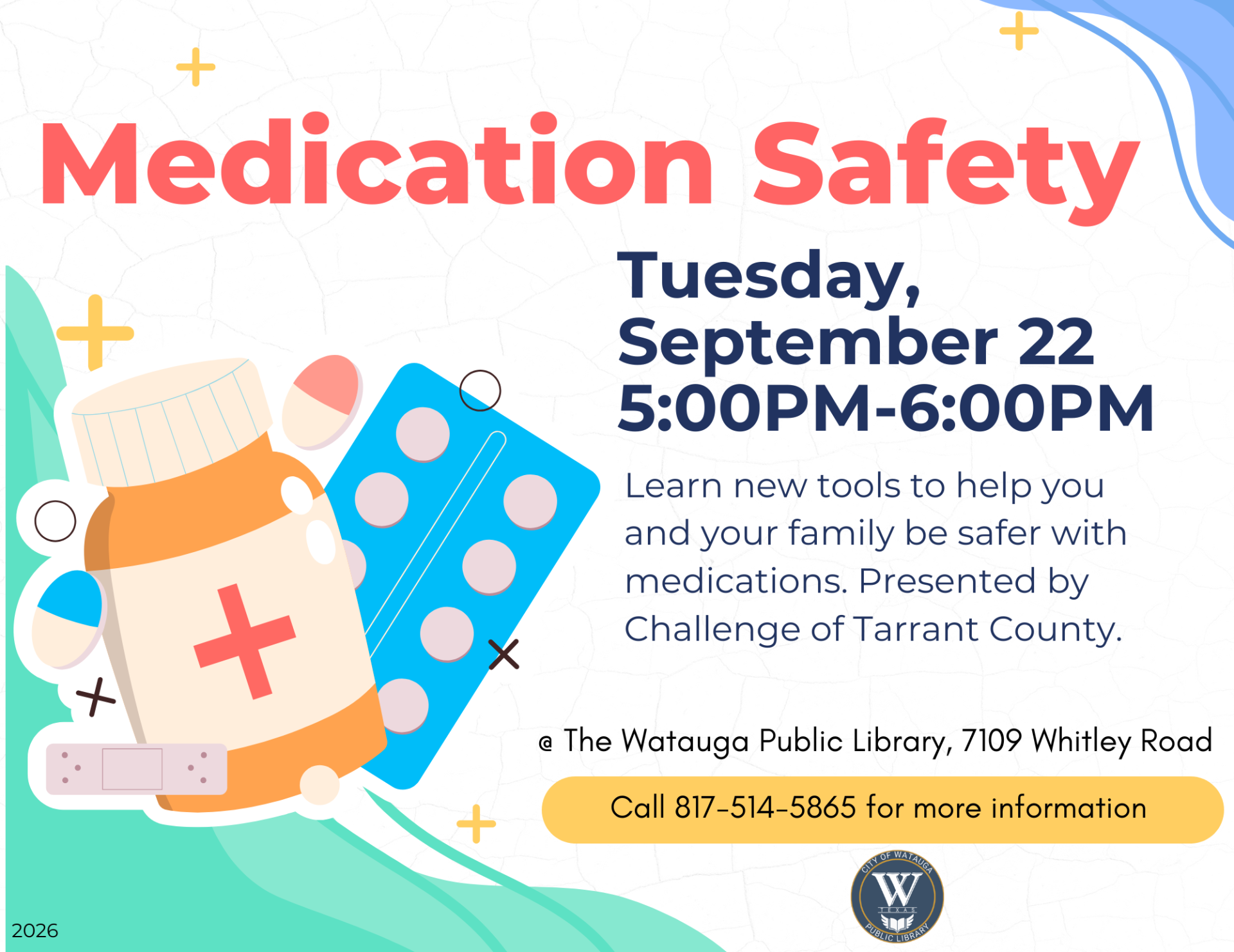Watauga Public Library to Host Medication Safety Presentation