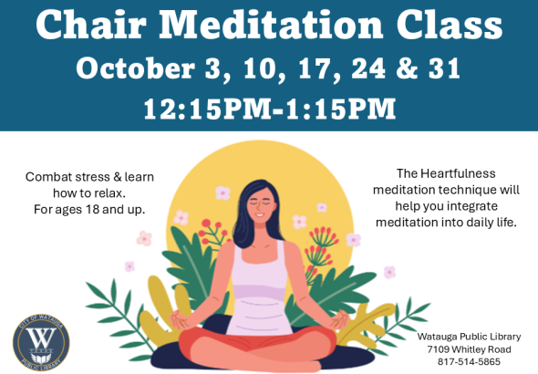 Watauga Public Library to Host Chair Meditation Workshop