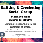 Watauga Library Hosts Knitting and Crocheting Social Group for Adults