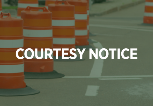 Westbound E. Dove Road Lane Closed for Atmos Gas Work