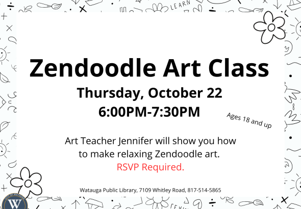 Watauga Library to Host Zendoodle Art Class for Adults