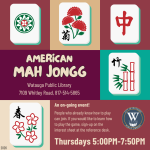 American Mah Jongg Free Play Set for Oct. 22 at Watauga Library