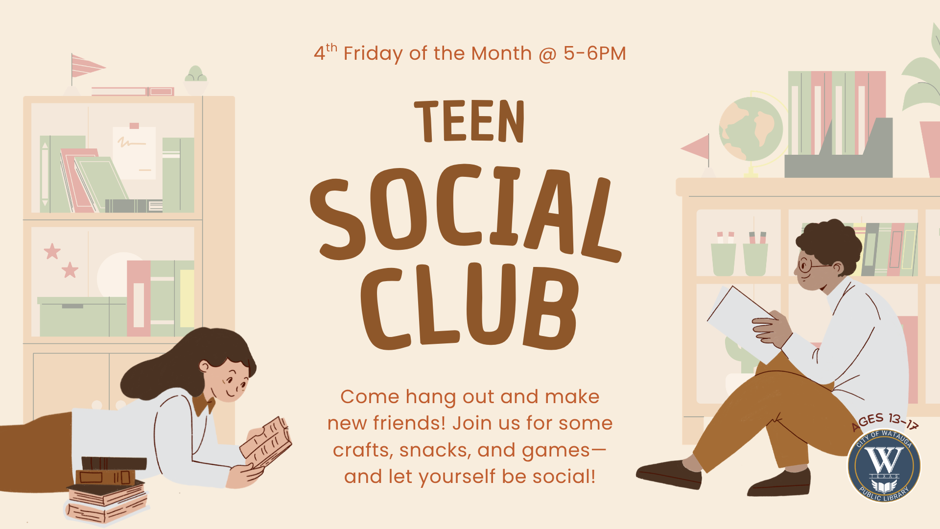 Watauga Library Schedules Teen Social Club Halloween Special