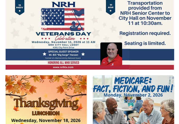 NRH Senior Center Shares November 2026 Activities and Programs